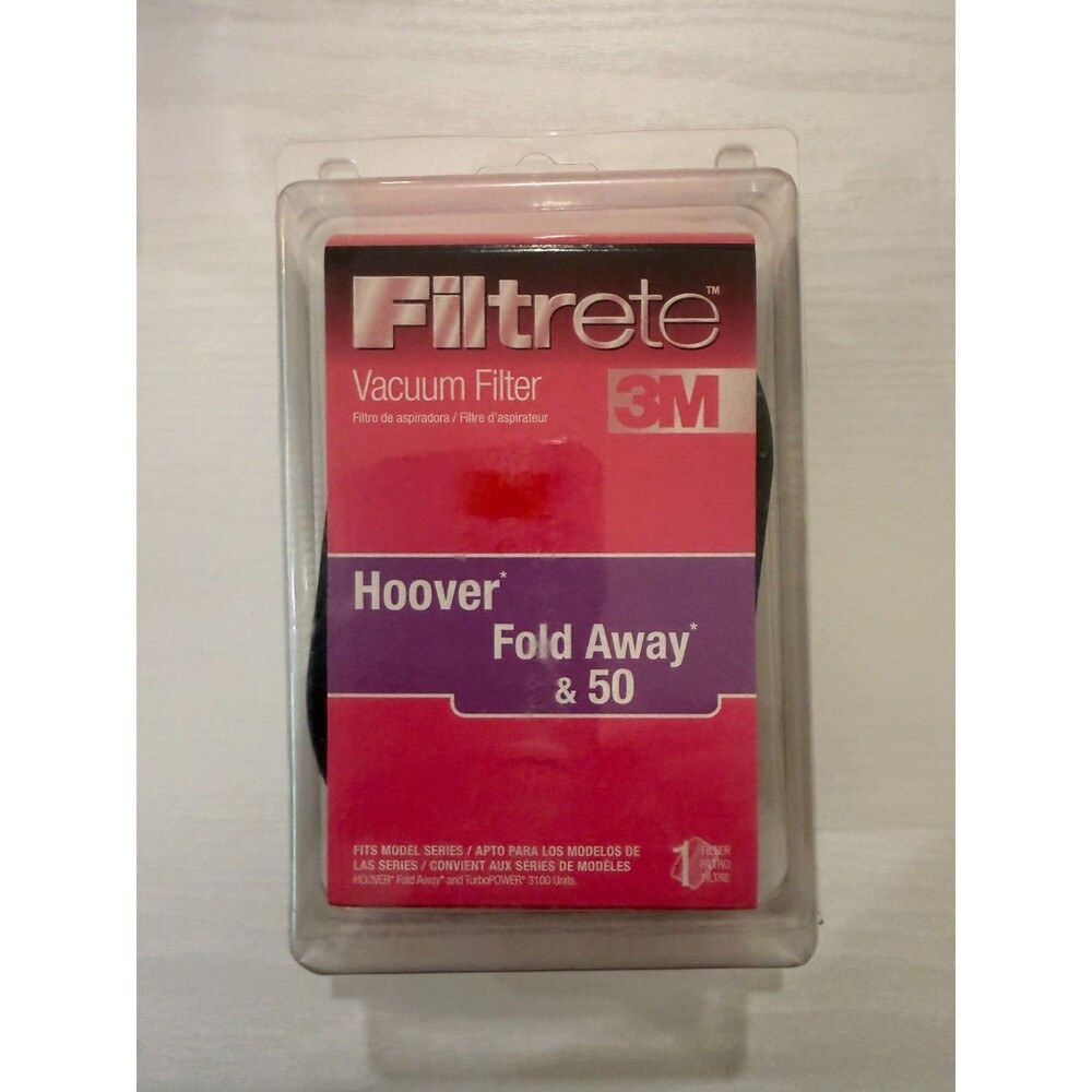 3M Hoover Filtrete Fold Away And 50 Vacuum Filter 64801A 64801Q {G5A}